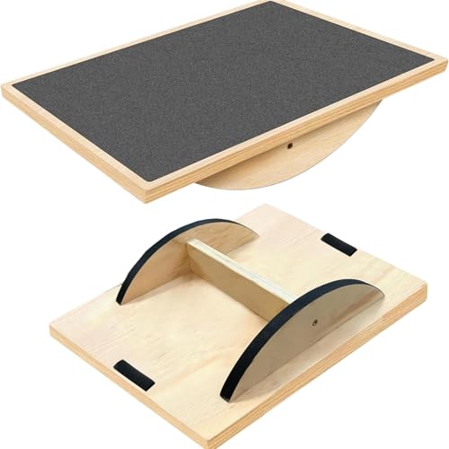 Balance Board,Equilibrio Madera Antideslizante Para Entrenamiento De Core,Tabla Antideslizante Para...