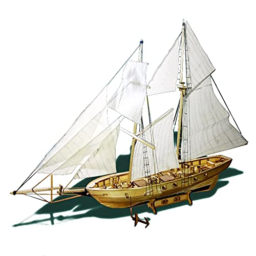 Weytoll DIY Kits de ensamblaje de barcos Modelo de escala de barco de vela de madera Decoración...
