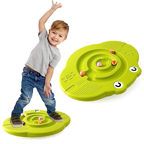 Tablero de equilibrio Wobble para niños, tablero de laberinto de balancín de plástico con carga...