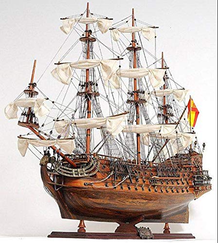 Maqueta de barco galeón San Felipe montado