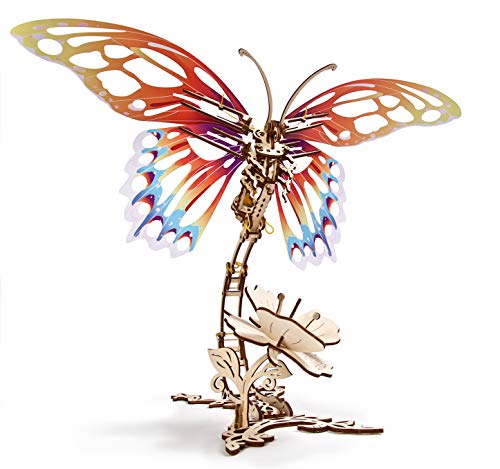 UGEARS Puzzle 3D Rompecabezas Mecánico - Mariposa Modelo de la asamblea 3D - Maquetas para...